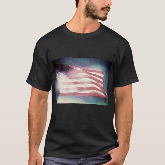 T-shirt Drapeau américain style libre (Devant)