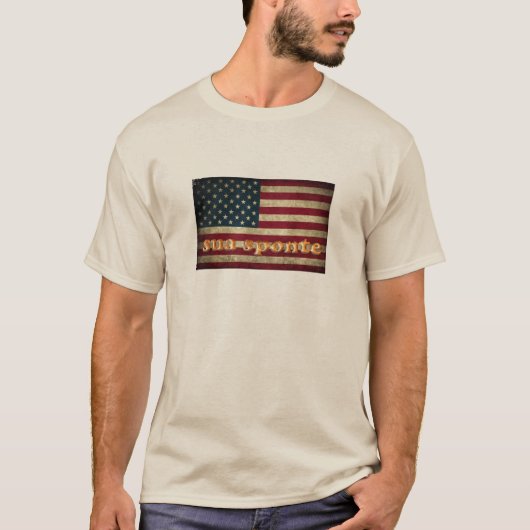 T-shirt Drapeau américain SUA SPONTE (Devant)