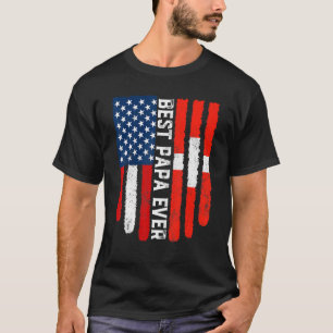 T-shirt Drapeau américain Suisse Drapeau meilleur Papa Eve