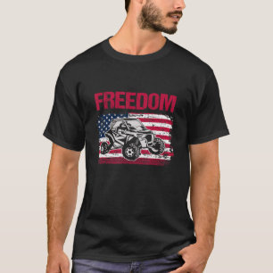 T-shirt Drapeau Américain Sxs Utv Off Road Racing Outdoor