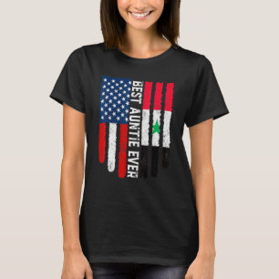 T-shirt Drapeau américain Syrie Drapeau meilleure fille ja