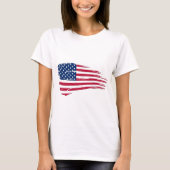 T-shirt Drapeau Américain Tattered (Devant)