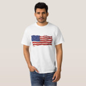 T-shirt Drapeau américain Tattered Grunge Patriotic, États (Devant entier)