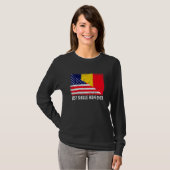 T-shirt Drapeau Américain & Tchad Drapeau Meilleur single (Devant entier)