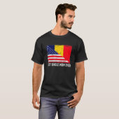 T-shirt Drapeau Américain & Tchad Drapeau Meilleur single (Devant entier)