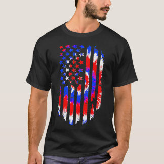 T-shirt Drapeau américain Tie Dye Patriotic Happy 4 juille