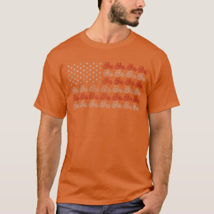 T-shirt Drapeau américain tracteur agriculteur vintage amé