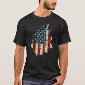 T-shirt Drapeau Américain Tribu Native Et Us (Devant)