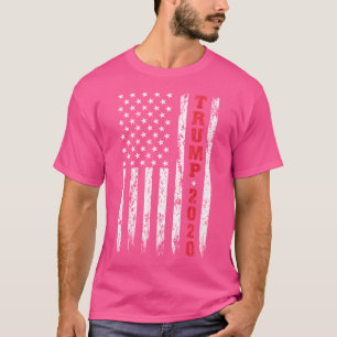 T-shirt Drapeau américain Trump 2020