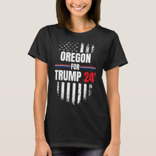 T-shirt Drapeau américain Trump 2024