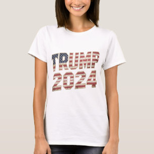 T-shirt Drapeau américain Trump 2024 Adult Short