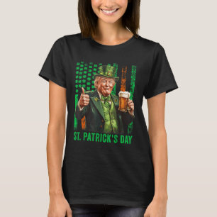 T-shirt Drapeau américain Trump 2025 vintage St. Patrick