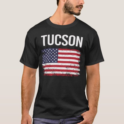 T-shirt Drapeau Américain Tucson (Devant)