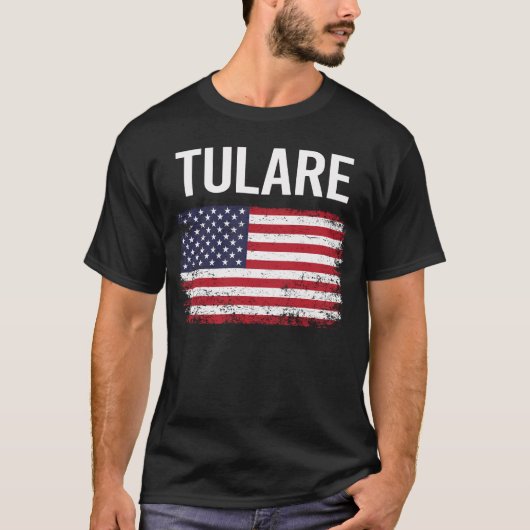 T-shirt Drapeau américain Tulare (Devant)