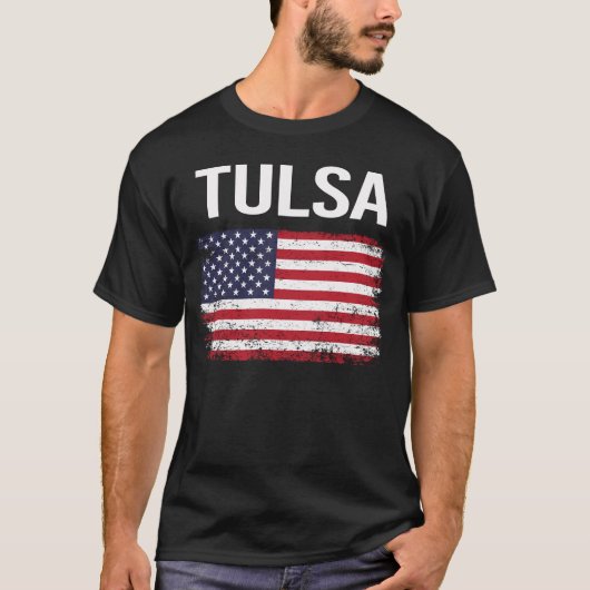 T-shirt Drapeau américain Tulsa (Devant)