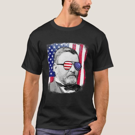 T-shirt Drapeau américain Ulysses S Grant TS 4 juillet (Devant)