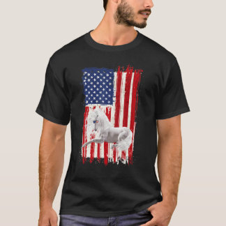 T-shirt Drapeau américain Unicorne Patriotic Pet 4 juillet