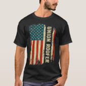 T-shirt Drapeau américain Union Roofer (Devant)