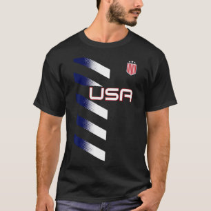 T-shirt Drapeau Américain Usa Soccer Stars And Stripes Pat