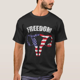 T-shirt Drapeau américain Uterus Women's Rights Pro C du 4