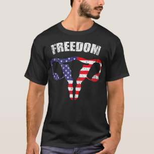 T-shirt Drapeau américain Uterus Women's Rights Pro C du 4