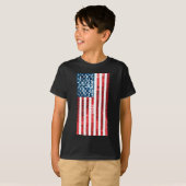 T-shirt drapeau américain vertical (Devant entier)