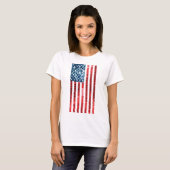 T-shirt drapeau américain vertical (Devant entier)