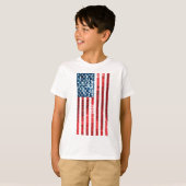 T-shirt drapeau américain vertical (Devant entier)