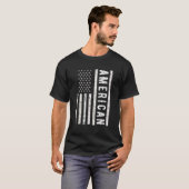 T-shirt Drapeau américain vintage (Devant entier)