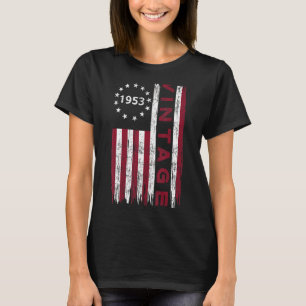 T-shirt Drapeau américain vintage 1953 70e anniversaire 70