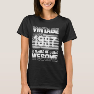 T-shirt Drapeau américain vintage 1997 26 ans merveilleux