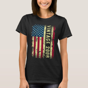 T-shirt Drapeau américain vintage 2006 17 ans 17e annivers