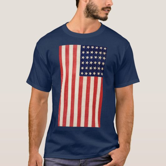 T-shirt Drapeau américain vintage 36 Étoiles (Devant)