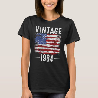 T-shirt Drapeau américain Vintage 38e anniversaire 1984