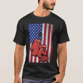 T-shirt Drapeau américain vintage 4 juillet Boxe (Devant)