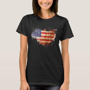 T-shirt Drapeau américain vintage américain famille corres