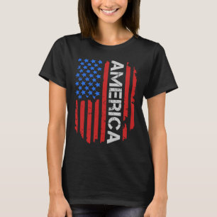 T-shirt Drapeau américain vintage Amérique Patriotic Happy