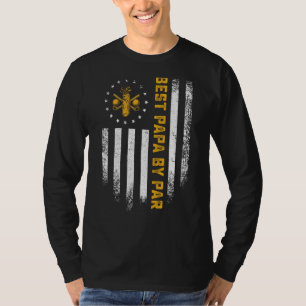 T-shirt Drapeau américain vintage Best Papa Par Par Funny