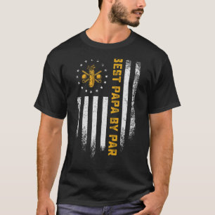 T-shirt Drapeau américain vintage Best Papa Par Par Funny
