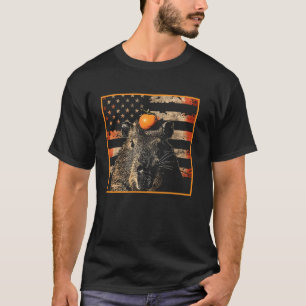 T-shirt Drapeau américain vintage Capybara Mème 4 Juillet