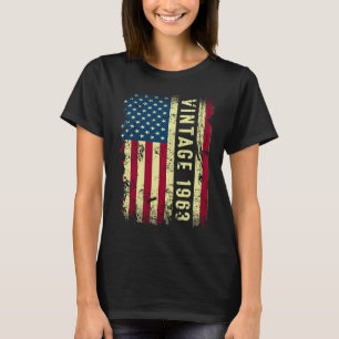 T-shirt Drapeau américain vintage de 1963, 60e anniversair