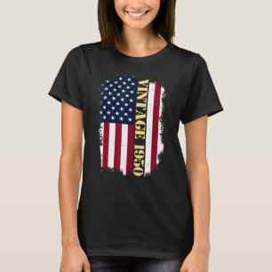 T-shirt Drapeau américain vintage de 73 ans Drapeau améric
