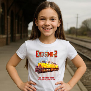 T-shirt Drapeau américain vintage EMD SD40-2 Locomotive di