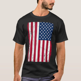 T-shirt Drapeau américain vintage en détresse