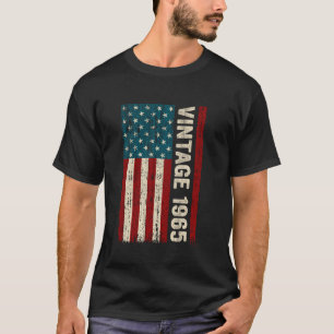 T-shirt Drapeau Américain Vintage Fabriqué En 1965 Cadeau