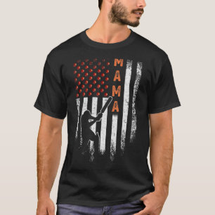 T-shirt Drapeau américain vintage Fier cricket Mama Silho