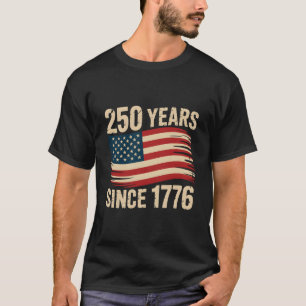 T-shirt Drapeau américain vintage grunge 250 ans depuis 17