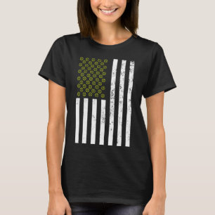 T-shirt Drapeau américain vintage Pickleball Papa Patrioti