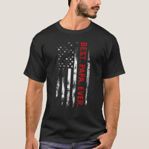 T-shirt Drapeau américain Vintage pour les hommes Meilleur