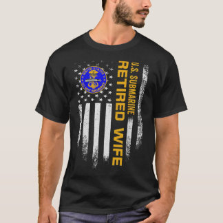 T-shirt Drapeau américain vintage Sous-marin de la marine